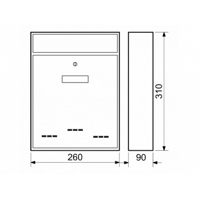 BK.20 D CE poštni nabiralnik črna struktura