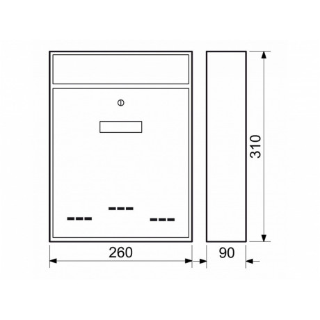 BK.20 D CE poštni nabiralnik črna struktura