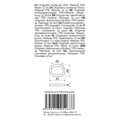 RVR.RO.ES.TPE.MIX.12KS rozlišovač kľúčov