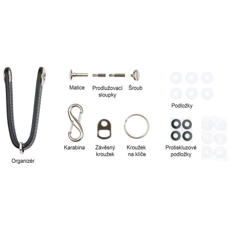 RP.ORGANIZER.B.CRN kožená kľúčenka