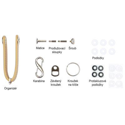 RP.ORGANIZER.B.HND usnjena verižica za ključe