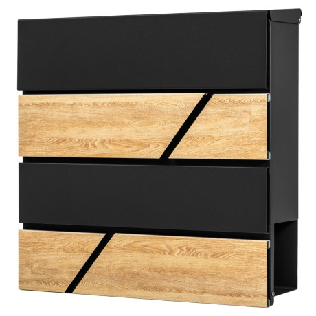 D3638 poštni nabiralnik črna + imit. les.