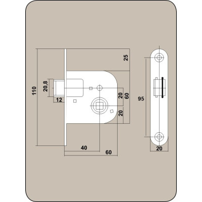 Vgradna ključavnica ZS04 na stranišču