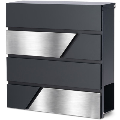 D3711 poštni nabiralnik antracit + nerjavno jeklo