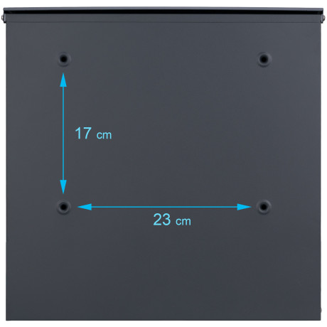 D3711 poštni nabiralnik antracit + nerjavno jeklo