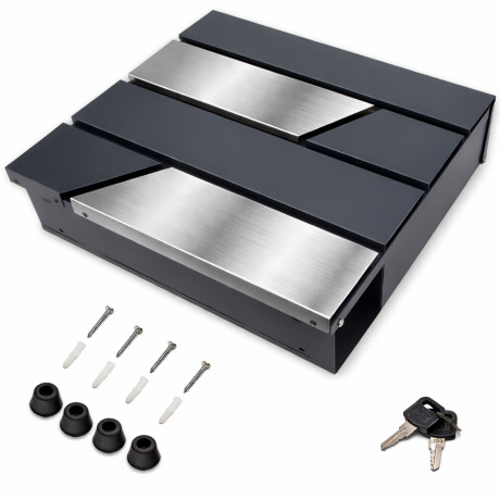 D3711 poštni nabiralnik antracit + nerjavno jeklo