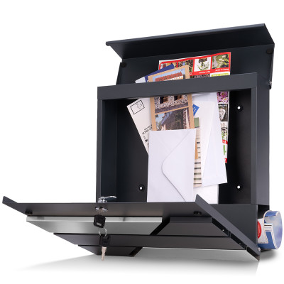 D3711 poštni nabiralnik antracit + nerjavno jeklo