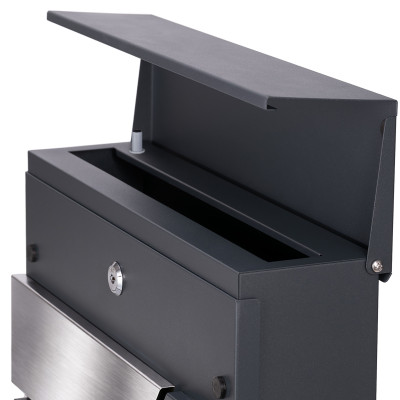 D3711 poštová schránka antracit + nerez