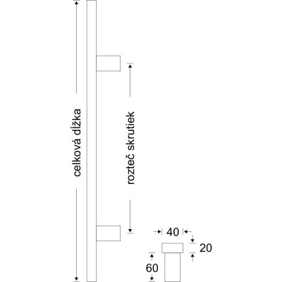 Madlo 120/80 hranaté jednostranné Madlo 120/80 hranaté jednostranné
