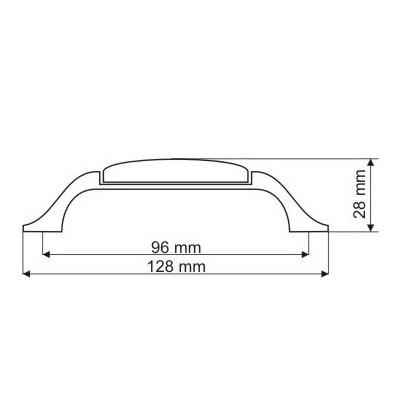 UP19 1 G00AB úchytka 96mm UP19 1 G00AB úchytka 96mm