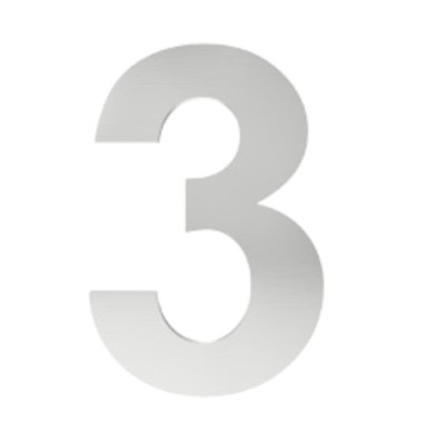 číslo "3" 155mm nerez číslo "3" 155mm nerez