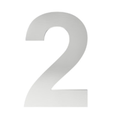 číslo "2" 155mm nerez číslo "2" 155mm nerez