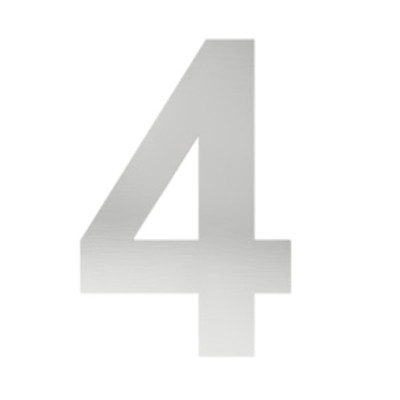 číslo "4" 155mm nerez číslo "4" 155mm nerez