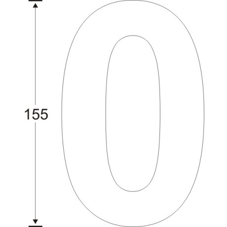 číslo "4" 155mm nerez
