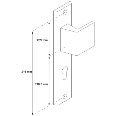 TOTAL vchodové kovanie čierne TOTAL vchodové kovanie čierne