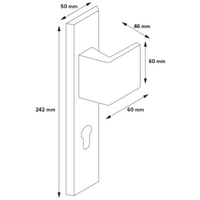 TOTAL vchodové kovanie čierne TOTAL vchodové kovanie čierne