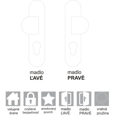 TOTAL vchodové kovanie čierne TOTAL vchodové kovanie čierne
