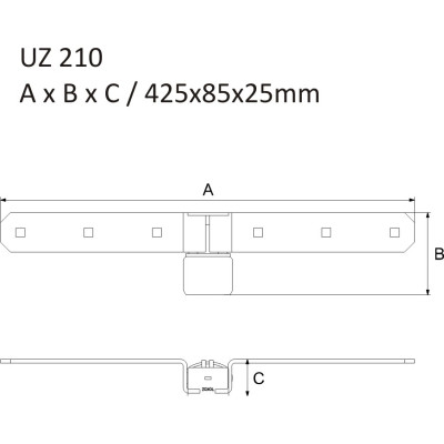 UZ 210 uzamykateľná petlica UZ 210 uzamykateľná petlica