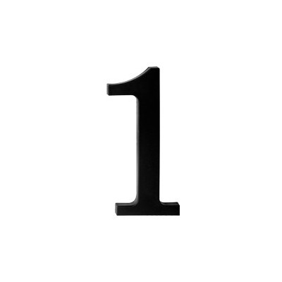 domove číslo 180mm čierne "1" domove číslo 180mm čierne "1"