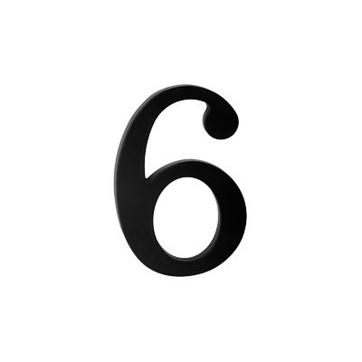 domove číslo 180mm čierne "6" domove číslo 180mm čierne "6"