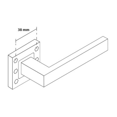 TOPAZ kľučka rozetová čierna TOPAZ kľučka rozetová čierna