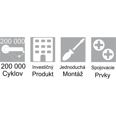 TOPAZ kľučka rozetová čierna TOPAZ kľučka rozetová čierna