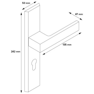 TOTAL vchodové kovanie čierne TOTAL vchodové kovanie čierne