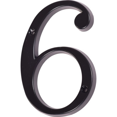Číslo " 6 " čierne 100mm Číslo " 6 " čierne 100mm