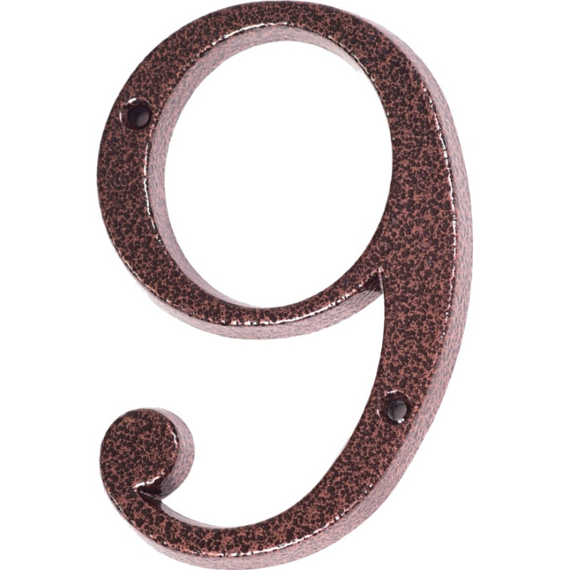 Číslo " 9 " medený antik 120mm Číslo " 9 " medený antik 120mm