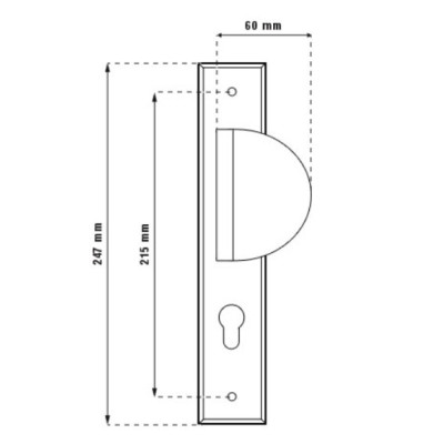 MAJA kovanie do vchodových dverí bronz MAJA kovanie do vchodových dverí bronz