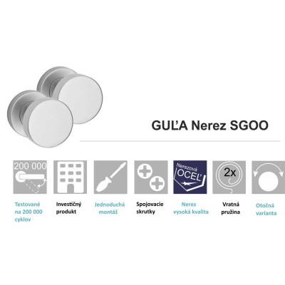 Guľa štvorcová nerez SGOO pár Guľa štvorcová nerez SGOO pár