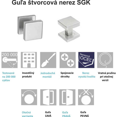 Guľa štvorcová nerez Guľa štvorcová nerez