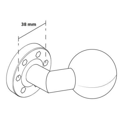 JOVI O kľučka + guľa nerez JOVI O kľučka + guľa nerez