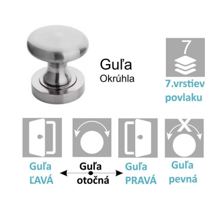 Guľa nikel satén Guľa nikel satén