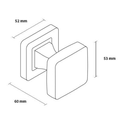 Guľa štvorcová satén nikel Guľa štvorcová satén nikel