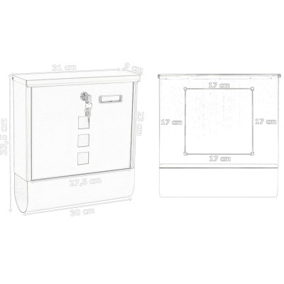 HANS schránka domová čierna HANS schránka domová čierna