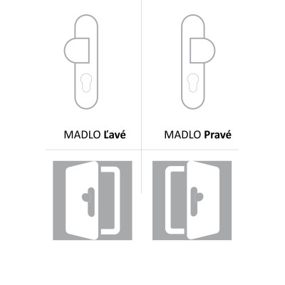 TOTAL vchodová kľučka-madlo bronz pravá TOTAL vchodová kľučka-madlo bronz pravá