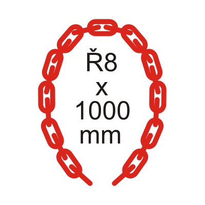 Bezpečnostná reťaz Ø 8mm x 1000mm Bezpečnostná reťaz Ø 8mm x 1000mm