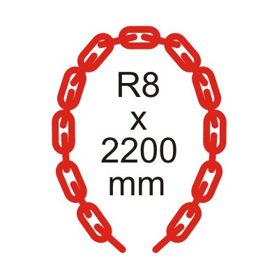 Bezpečnostná reťaz Ø 8mm x 2200mm Bezpečnostná reťaz Ø 8mm x 2200mm
