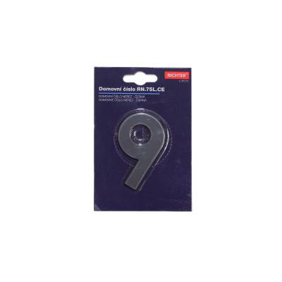 RN.75L číslo "2" 75 mm čierné matné RN.75L číslo "2" 75 mm čierné matné