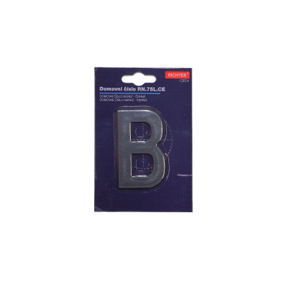 RN.75L číslo "B" 75 mm čierné matné RN.75L číslo "B" 75 mm čierné matné