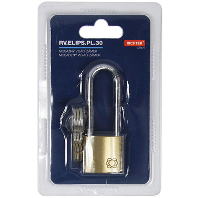 RV.ELIPS.PL.30 visiaci zámok mosadz