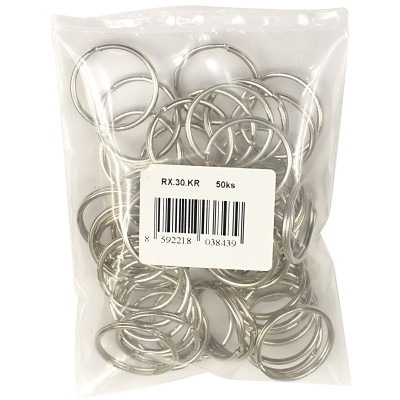 Krúžok na kľúče 30mm / sada 50ks Krúžok na kľúče 30mm / sada 50ks