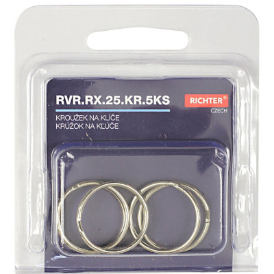 RVR.RX.25.KR.5KS Krúžok na kľúče 25mm / sada 5ks RVR.RX.25.KR.5KS Krúžok na kľúče 25mm / sada 5ks