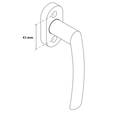 PROXIMA kľučka okenná čierna KOPCZ
