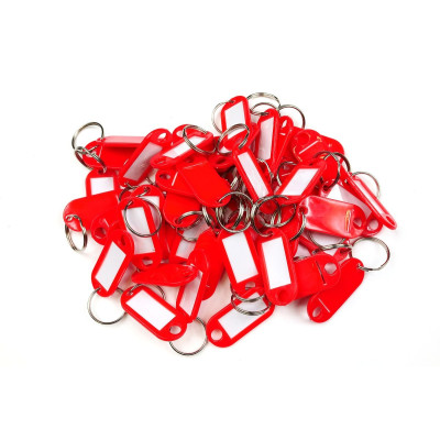 Plastová visačka jednostranná / sada 50ks červená / RJ.48.CRV.50KS Plastová visačka jednostranná / sada 50ks červená / RJ.48.CRV.50KS