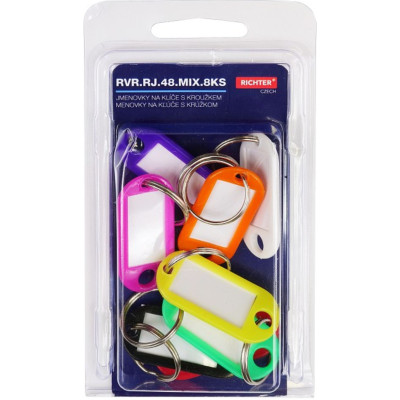 Plastová visačka jednostranná / sada 8ks / RVR.RJ.48.MIX.8KS Plastová visačka jednostranná / sada 8ks / RVR.RJ.48.MIX.8KS
