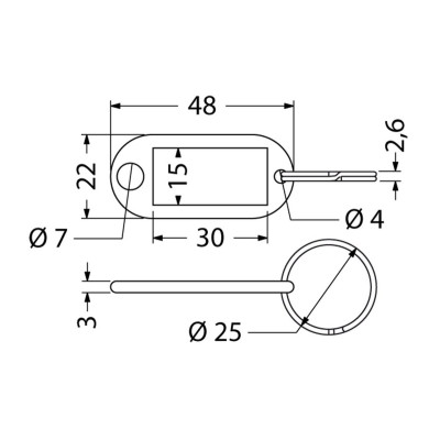Plastová visačka jednostranná / sada 8ks / RVR.RJ.48.MIX.8KS Plastová visačka jednostranná / sada 8ks / RVR.RJ.48.MIX.8KS