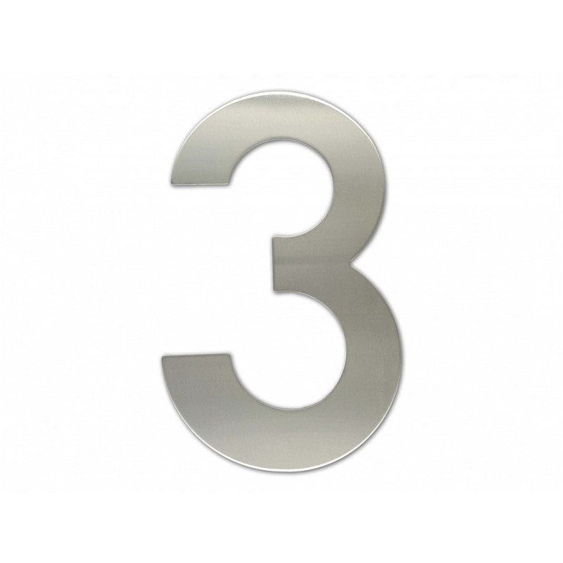 Číslica "3" fasádna 200mm NEREZ S Číslica "3" fasádna 200mm NEREZ S
