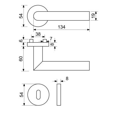 RK.L-FORM.BB.CE rozetové kovanie RK.L-FORM.BB.CE rozetové kovanie